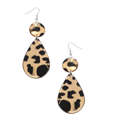 KOLCZYKI WISZĄCE PLASTIKOWE PANTERKI                                             (0613-1013 SA)