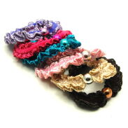 GUMKI DO WŁOSÓW Z KORALIKIEM (12 SZTUK) 0191-04 - 2