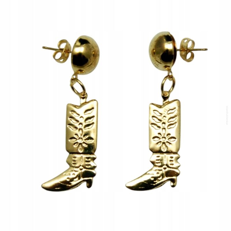 KOLCZYKI WISZĄCE W KSZTAŁCIE BUTÓW W ZŁOTYM KOLORZE                                                            (7409 SAM)