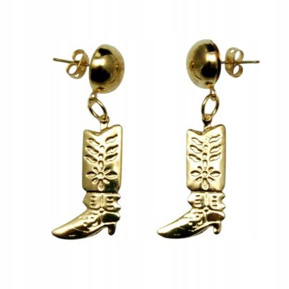 KOLCZYKI WISZĄCE W KSZTAŁCIE BUTÓW W ZŁOTYM KOLORZE                                                            (7409 SAM)