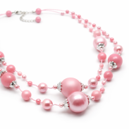 NASZYJNIK / WISIOREK Z RÓŻOWYMI KORALIKAMI (N-0701/2/2R A-4 SAM B) - 3