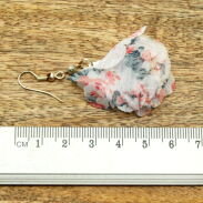 KOLCZYKI Z MATERIAŁU WISZĄCE KOLOROWE  KWIATY                                                                        (0611-91 SAH) - 2