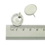 KOLCZYKI  OKRĄGŁE BIAŁE  EMALIOWANE                                           (8256-2 SAM) - 2