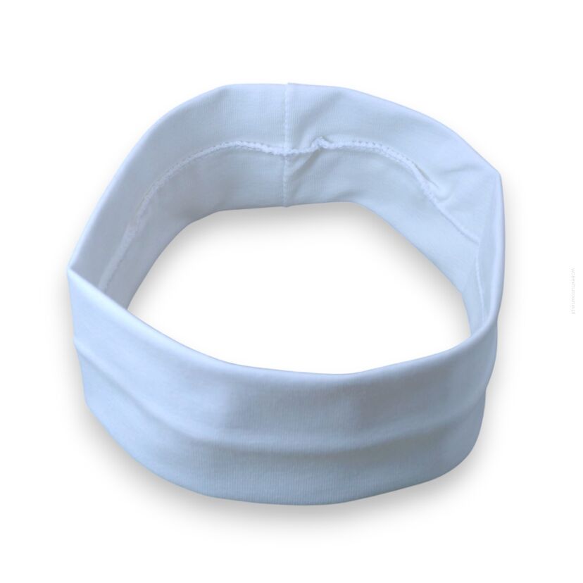 OPASKA NA GŁOWĘ ELASTYCZNA BIAŁA WĄSKA 5.5 CM                               0171-1B)