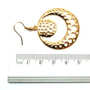 KOLCZYKI WISZĄCE METALOWE OKRĄGŁE AŻUROWE                                         (3939-6113 SAH) - 2