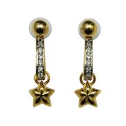 KOLCZYKI METALOWE OZDOBNE Z CYRKONIAMI                                                                           (5769-0611 SA) - 2