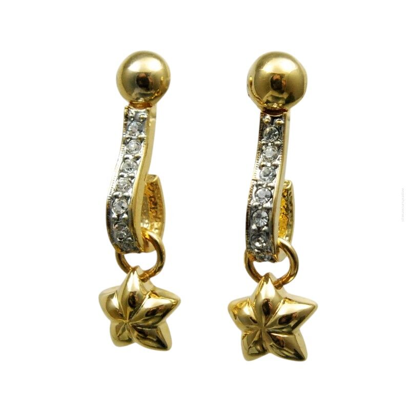 KOLCZYKI METALOWE OZDOBNE Z CYRKONIAMI                                                                           (5769-0611 SA)