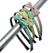 OPASKI DO WŁOSÓW KOKARDKI W PASKI 4 SZTUKI MIX KOLOR (3008 SA) - 2