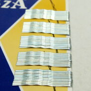 IZA WSUWKI DO WŁOSÓW KARBOWANE SREBRNE 5 CM 2 KULKI 100 SZTUK (0078/S/100) - 2