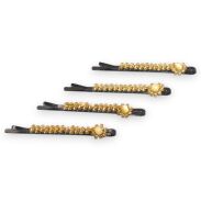 WSUWKI OZDOBNE Z KOLOROWYMI KORALIKAMI – KOMPLET 4 SZTUKI                 (5992-23 SA) - 2