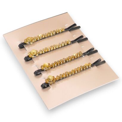 WSUWKI OZDOBNE Z KOLOROWYMI KORALIKAMI – KOMPLET 4 SZTUKI                 (5992-23 SA)