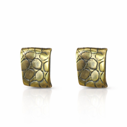 KLIPSY OZDOBNE CANTO PROSTOKĄTNE – WŁOSKA BIŻUTERIA W KOLORZE ZŁOTYM  (7533-23 SA)