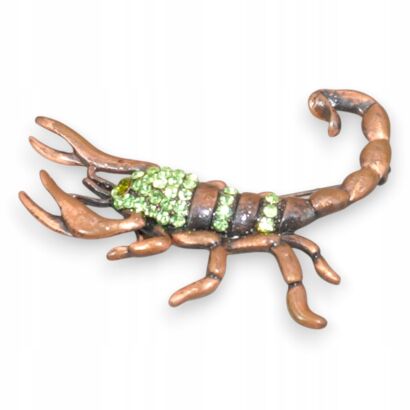BROSZKA OZDOBNA METALOWA W KSZTAŁCIE SKORPIONA                          (9829 SA)