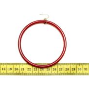 KOLCZYKI KOŁA DUŻE PLASTIKOWE WIŚNIOWE (0605-100 SAH) - 3