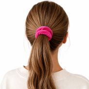 GUMKA DO WŁOSÓW WELUR SCRUNCHIE FUKSJA  PRODUKT POLSKI (0103-FA SAH) - 3