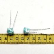 KOKÓWKA SREBRNA  4,5 cm (50 SZT) Z NIEBIESKĄ RÓŻYCZKĄ KR/B/50 - 3