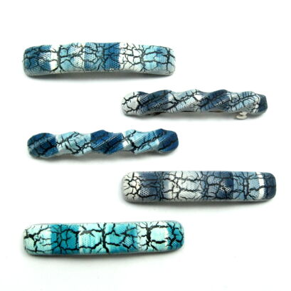 KLAMRY / AUTOMATY DO WŁOSÓW NIEBIESKIE 5 SZTUK                                                          (KLC-8 C SH)