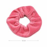 GUMKA DO WŁOSÓW WELUR  SCRUNCHIE RÓŻOWA PRODUKT POLSKI (0103-RÓ SAH) - 3