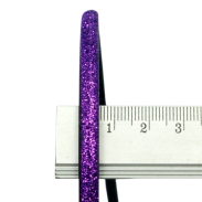 OPASKI DO WŁOSÓW OZDOBNE CIENKIE BROKATOWE FIOLETOWE 6 SZTUK (2325-1 SAM) - 3