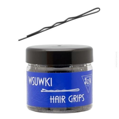 IZA WSUWKI DO WŁOSÓW KARBOWANE CZARNE 5 CM 500g ok 570 szt (205/G)