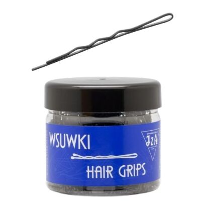 IZA WSUWKI DO WŁOSÓW KARBOWANE CZARNE 5 CM 500g ok 570 szt (205/G)