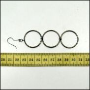 KOLCZYKI WISZĄCE 3 KOŁA CZARNE STREET STYLE 0605-11 - 3