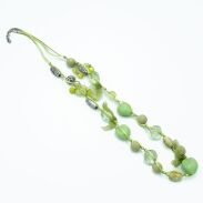 WISIOREK / NASZYJNIK ZIELONY ROZPINANY NA SZNURECZKACH                                 0612-1067 - 3